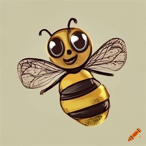 Cute bee on Craiyon