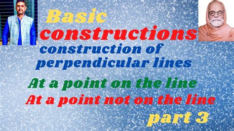 Construction of perpendicular lines - YouTube