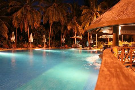 pool, night view, maldives, water, swimming pool, tourist resort, tropical climate, travel ...