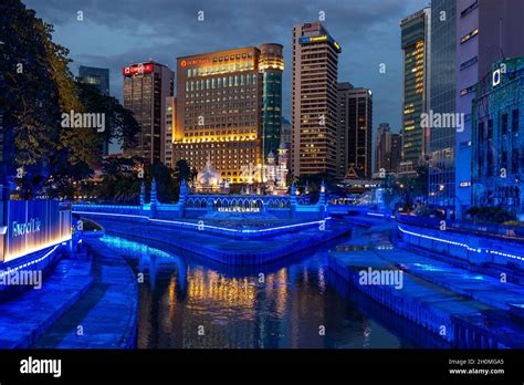 Masjid Jamek at the River of life taken at dusk, Kuala Lumpur, Malaysia ...