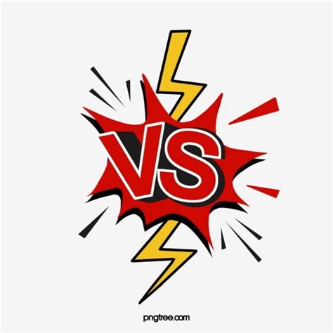 Vs Clipart Transparent PNG Hd, Red Cartoon Vs Competition, Art, Design, Creative PNG Image For ...