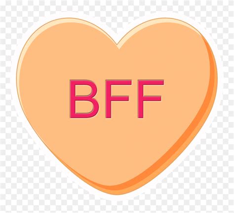 Bff Heart Cliparts Free Download Clip Art - Conversation Hearts Clipart - FlyClipart