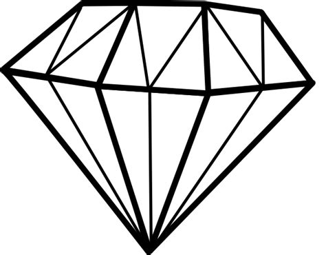 Diamond Outline Vector - ClipArt Best