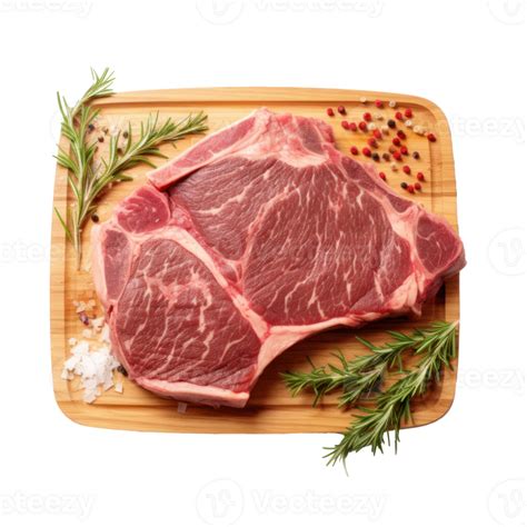 Fiorentina T-bone steak cut on wooden board isolated 29284520 PNG