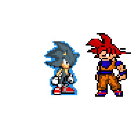 Pixilart - sonic vs goku by atobin0002