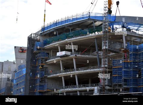 Construction is seen at the Sydney Football Stadium Redevelopment site ...