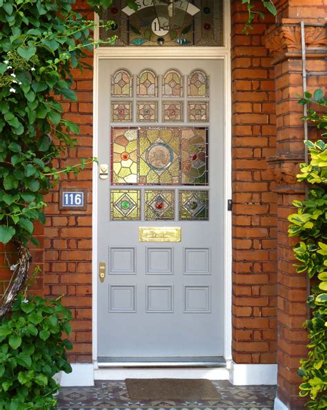 Front Door With Stained Glass Victorian - Glass Door Ideas