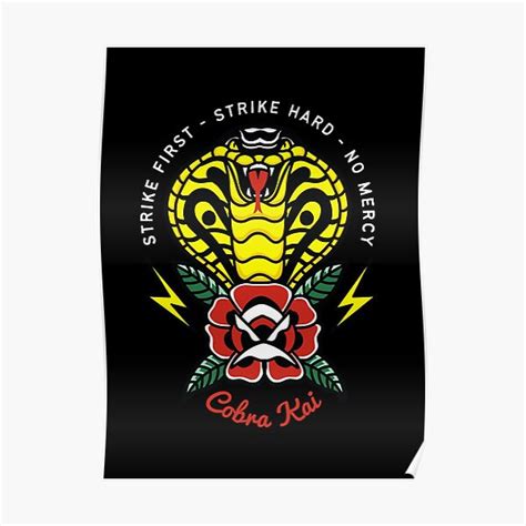 "cobra kai tattoo" Poster for Sale by redwane | Redbubble