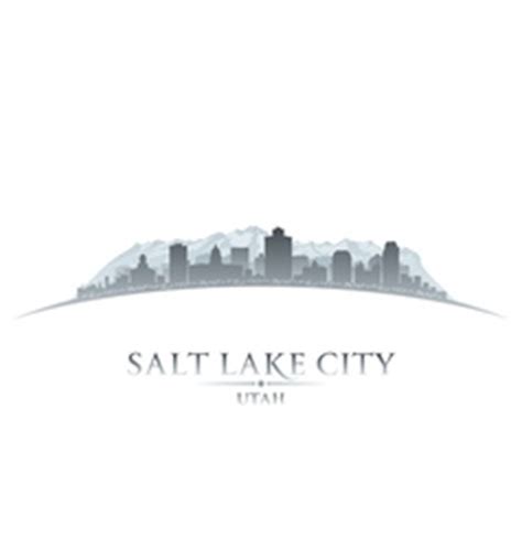 Salt lake city utah skyline city silhouette Vector Image