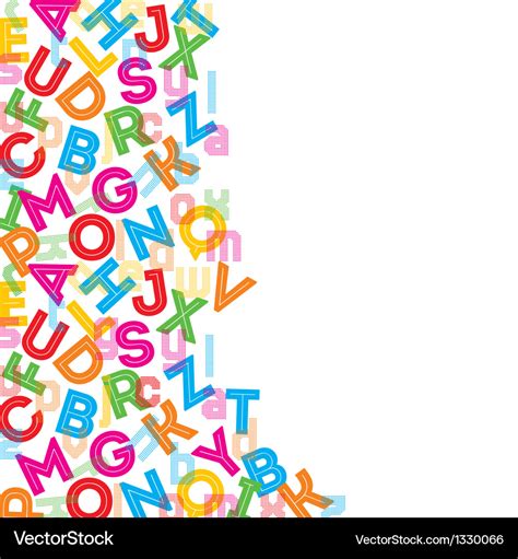 Colorful alphabet background Royalty Free Vector Image