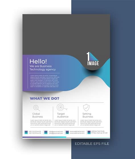 Free Vector | Business flyer a4 flyer poster brochure design template