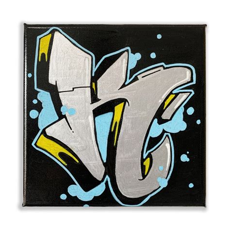 Graffiti Letter K Art Print 12x12 inches Signed & Numbered | Etsy