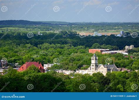 Buildings of Downtown Lawrence in Douglas County, Kansas Stock Image ...