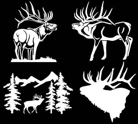 Elk Head Silhouette