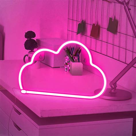 Buy X-go Neon Signs Light LED Pink Cloud USB/Battery Powered for Wall Bedroom Birthday Party ...