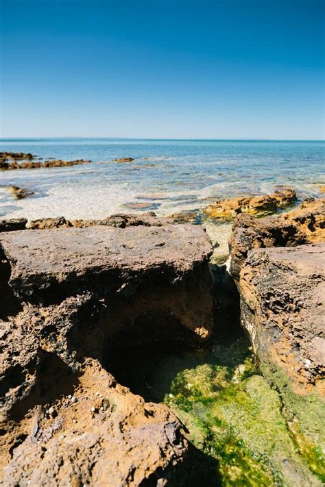 Coastal Rock Formations in Melbourne Stock Photo - Image of rock ...