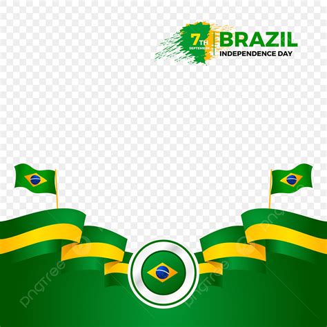 Brazil Flag Clipart Transparent Background, Brazil Flag Ribbon Of Independence Day, Brazil Flag ...