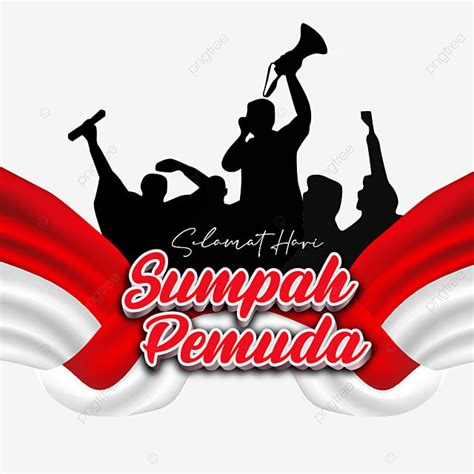 Banners Silhouette PNG Free, Indonesia Sumpah Pemuda Day Banner Vector ...