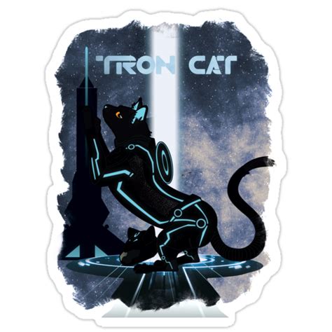 "Tron Cat" Stickers by mewbits | Redbubble