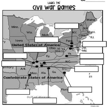 FREEBIE! Civil War Battles Activities by Bring Lit On | Teachers Pay Teachers Social Studies ...