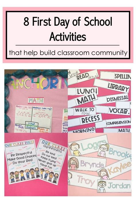 8 first day of school activities – Artofit