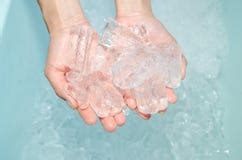 Ice cold hands stock image. Image of freeze, cubes, drops - 17241925