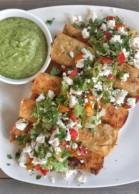 Vegetarian Flautas with Creamy Avocado Sauce – THE PERFECTLY IMPERFECT LIFE