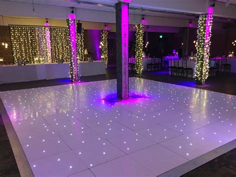 White LED Dance Floor and Fairy lights at Victoria Warehouse - Hipswing