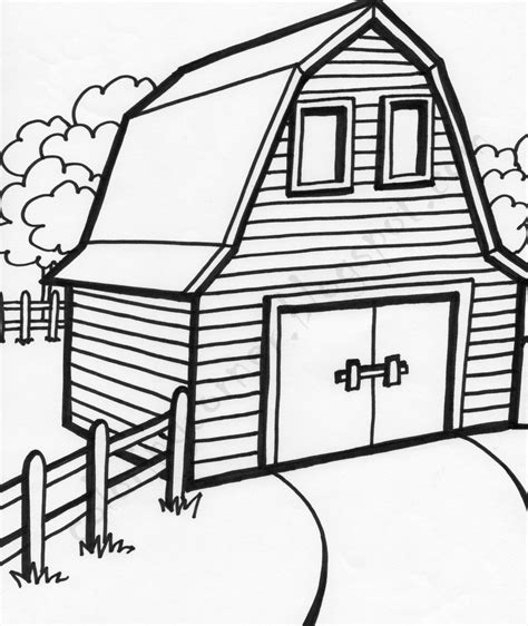 Easy Barn Drawing at GetDrawings | Free download