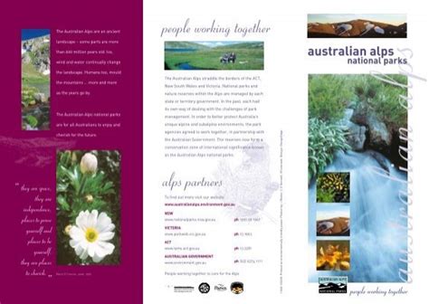 Overview brochure - Australian Alps National Parks