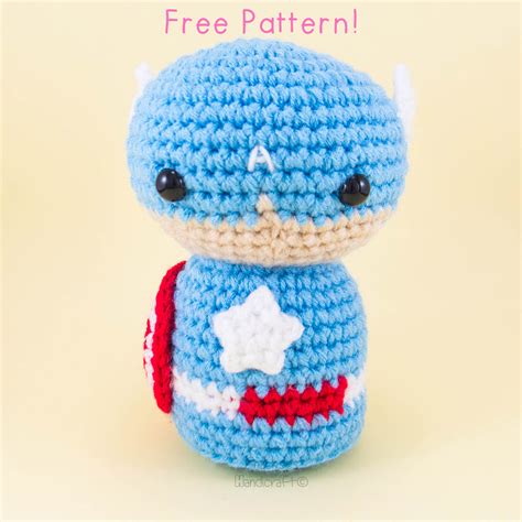 Captain America Amigurumi Pattern (Free) ~ Snacksies Handicraft Corner