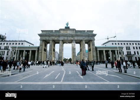 Brandenburg Gate newly unveiled after restoration October 2002 Stock ...