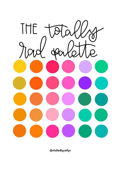 Excited to share this item from my #etsy shop: The Totally Rad Color Palette - Procreate Custom ...