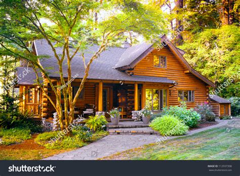 Modern Log Cabin Home Forest Environment Stock Photo 112937398 - Shutterstock