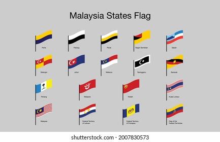 Malaysia States Flag Set Stock Vector (Royalty Free) 2007827831 | Shutterstock