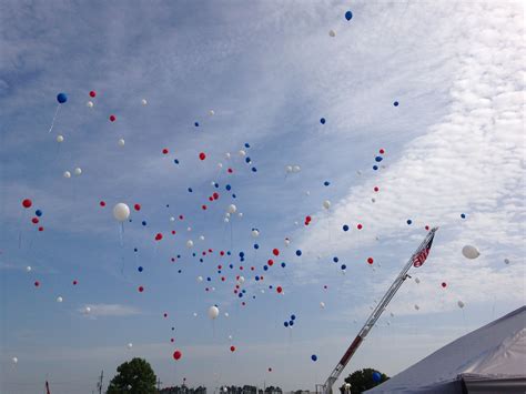 2014's Memorial Balloon Release. | Balloon release, Red, Red and white