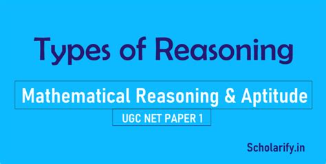 Types of Reasoning | Study Notes | UGC NET Paper 1 | Scholarify.in