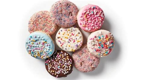 Premium AI Image | A group of colorful cookies with sprinkles on them