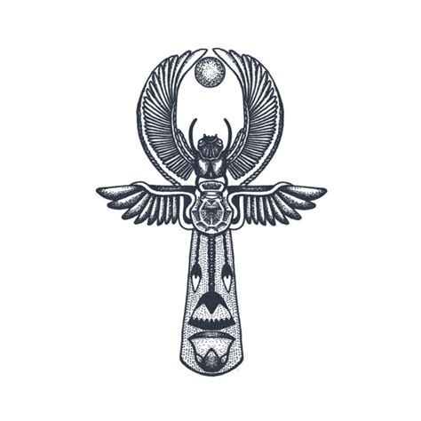 Ancient Egypt Scarab Ankh Temporary Tattoo – TattooIcon