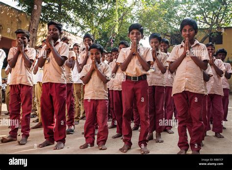 Arunachala, Tiruvannamalai, Tamil Nadu in India, January 30, 2018: Indian Public school ...