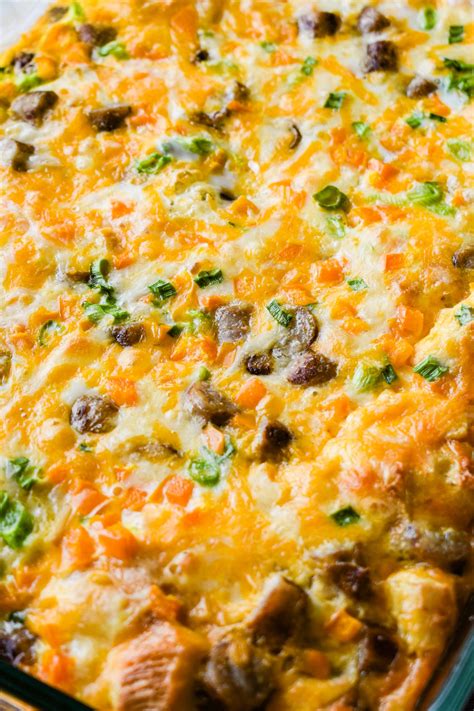 Crescent Roll Breakfast Casserole • Dance Around the Kitchen