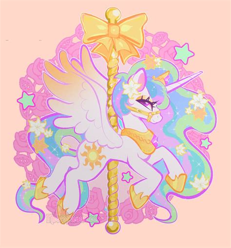 #3106520 - safe, artist:necromeowncer, princess celestia, alicorn, pony, g4, bow, bridle ...