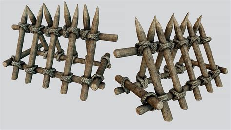 3D model Wooden Barricade Defense PBR VR / AR / low-poly | CGTrader