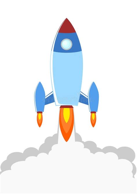 Rocket Launch Illustration stock vector. Illustration of blast - 144604521