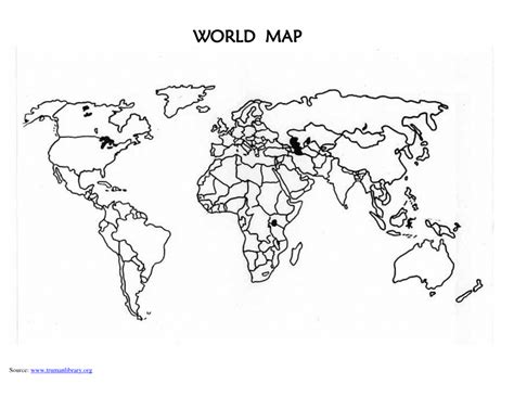 Empty World Map Printable | Printable Maps