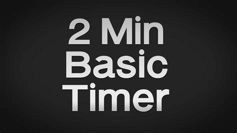 Basic 2 Min Timer With Alarm