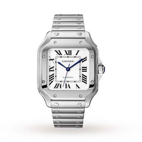 Cartier Santos De Cartier Watch Medium Model, Automatic Movement, Steel, Interchangeable Metal ...