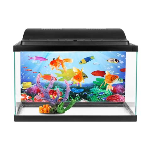 Spptty Aquarium Background Sticker,Background Poster Decorative Painting PVC Sticker Landscape ...