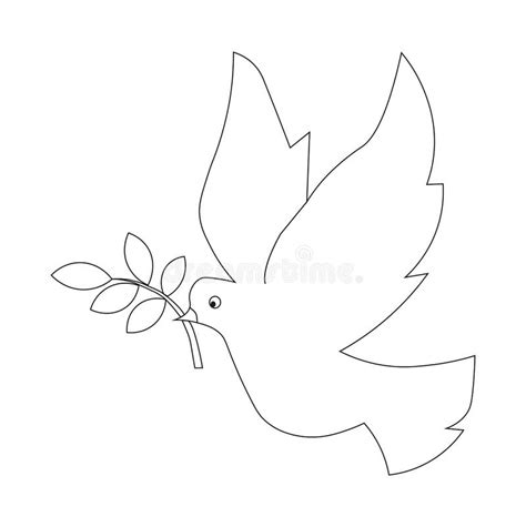 White Pigeon Flying Peace Symbol Stock Vector - Illustration of ...