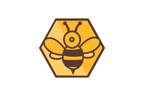 Modern Digital Hexagon Bee Logo Graphic by SARIVART · Creative Fabrica